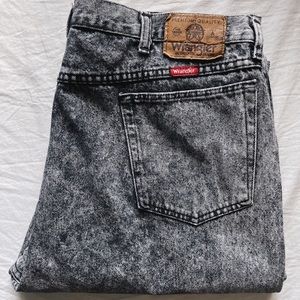 Vintage Wrangler Jeans in Gray Acid Wash for Men